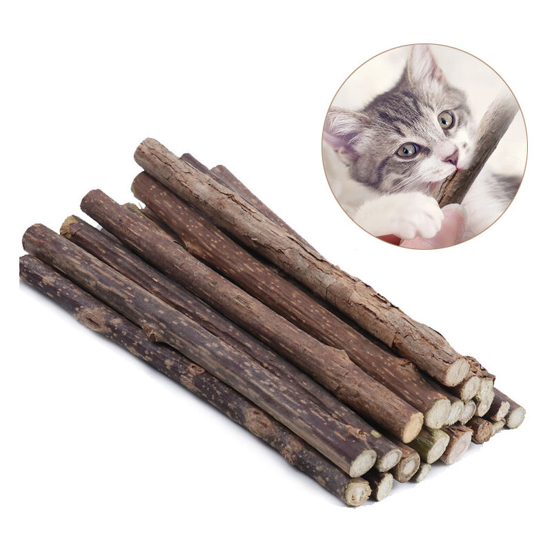 20 pièces bâtons de matatabi / friandises pour chats bâtons à mâcher à l' herbe à chat