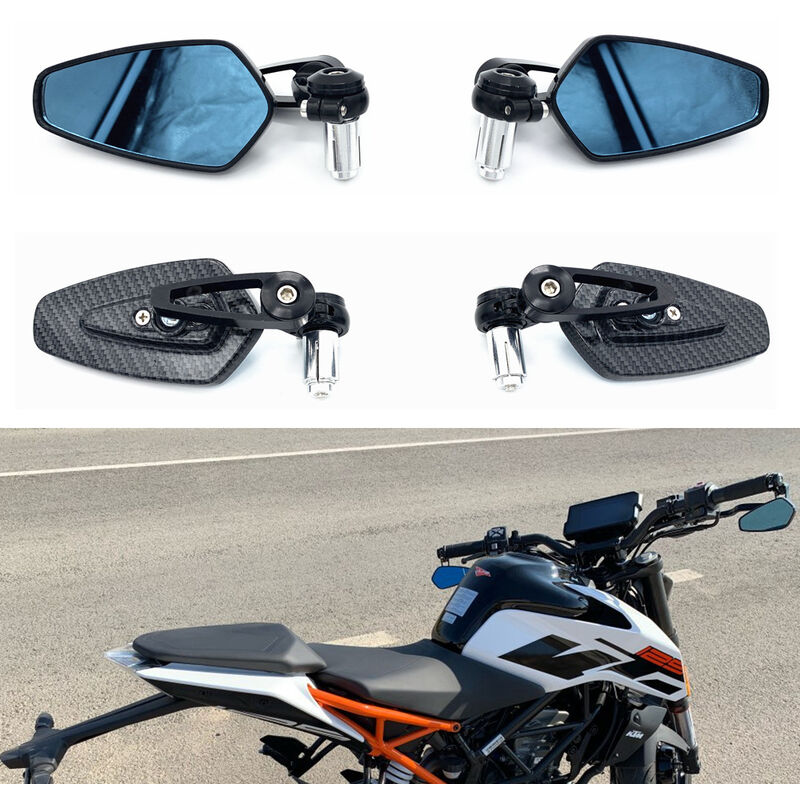 Guidon Moto Miroirs Rétroviseurs Moto Pour Xj6 Mt01 Mt03 Mt07 Mt09 (noir)
