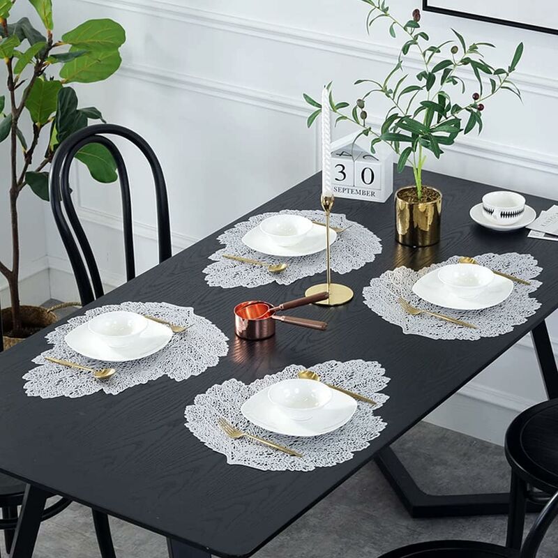 Sets de Table RondsTapis de Table Lavables Tapis Résistant à La Chaleur  pour Table à Manger
