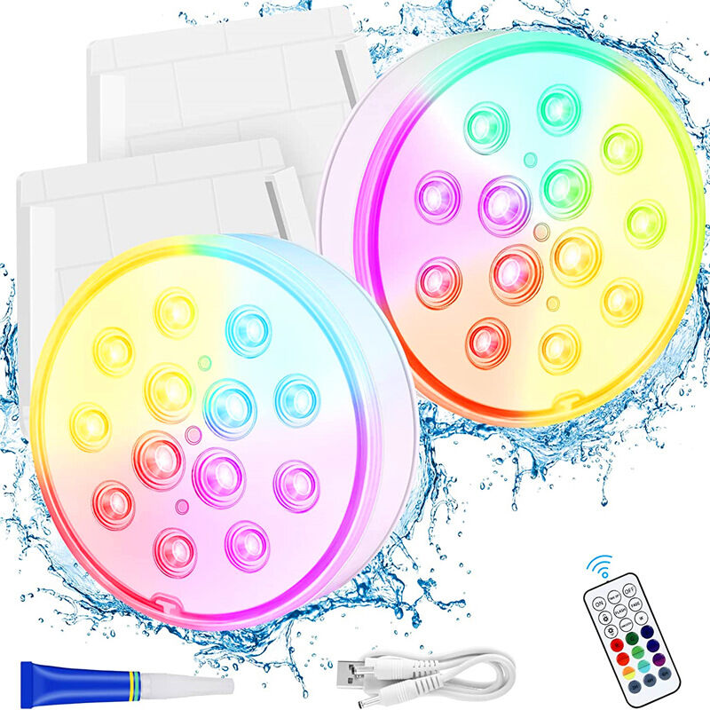 Lumière de baignoire colorée, avec 7 modes d'éclairage, lampe de piscine,  lumière décorative pour la chambre de la salle de bain