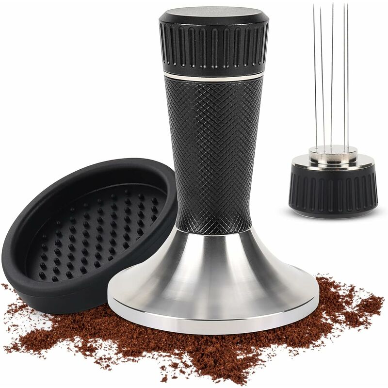 Espresso Tamper 51mm, Tasseur de Café en Acier Inoxydable Presse à Café  avec Sous-verre en Silicone, Barista Tasseur Café Espresso tamper Café