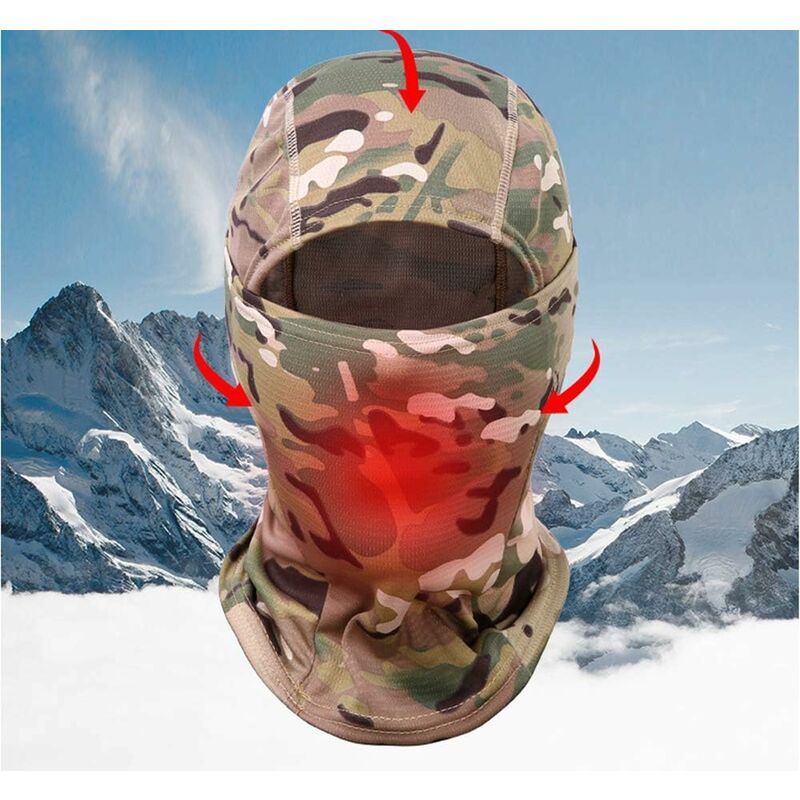 Cagoule de camouflage tactique pour hommes, masque complet, couvre