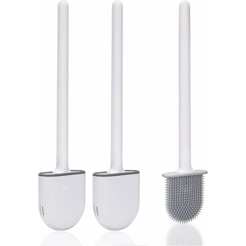 Poignée brosse de nettoyage antidérapante brosse de toilette sans