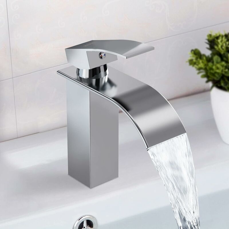 Ahlsen Robinet de Lavabo Eau Froide Uniquement, Mitigeur Lavabo Surface or  rose en Cuivre Durable，Robinetterie