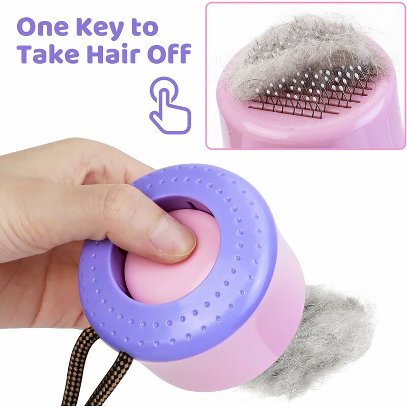 Brosse Autonettoyante pour Chien et Chat, Élimine le Sous-Manteau, les Poils  Emmêlés, Massage des Particules, Peigne pour Animaux de Compagnie, Améliore  la Circulation - AliExpress