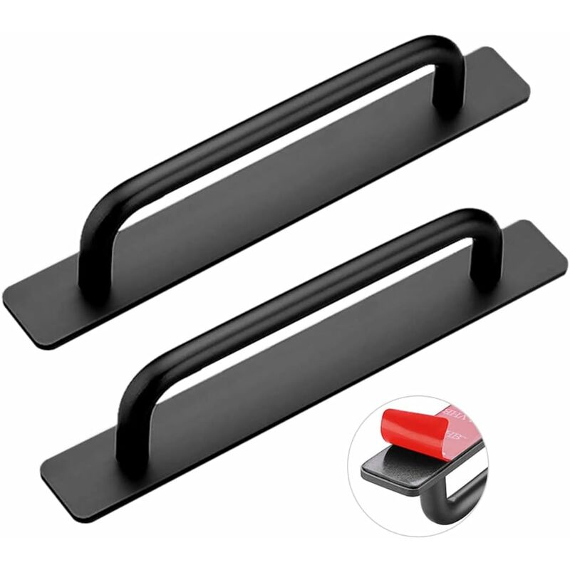 2 pièces Poignée de Meuble Autocollante, 148 cm Poignées de Meuble en  Aluminium de, pour Poignee de Meuble Cuisine, Poignées de Chambre, Poignées  de Porte Coulissante (argent) (148mm-noir)