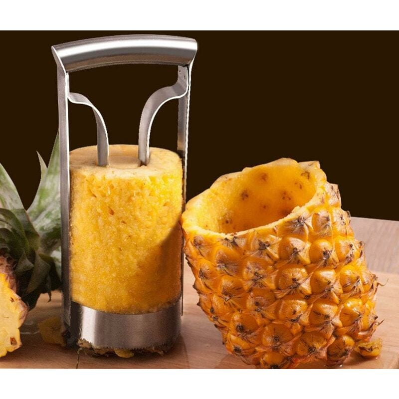 Coupe Ananas,Coupeur D'ananas en Acier Inoxydable,Éplucheur D'ananas Coupes, Ananas Peeler pour la Maison et la Cuisine