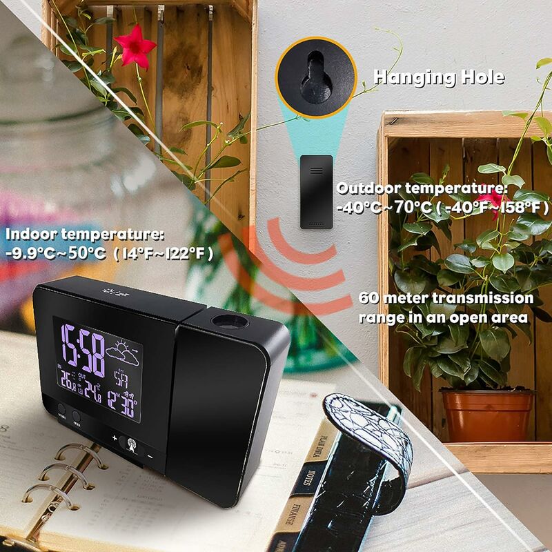 R-timer Stitch Réveil numérique avec température - Grande veilleuse LED -  Réveil intelligent avec câble de charge - Pour filles, enfants, adolescents