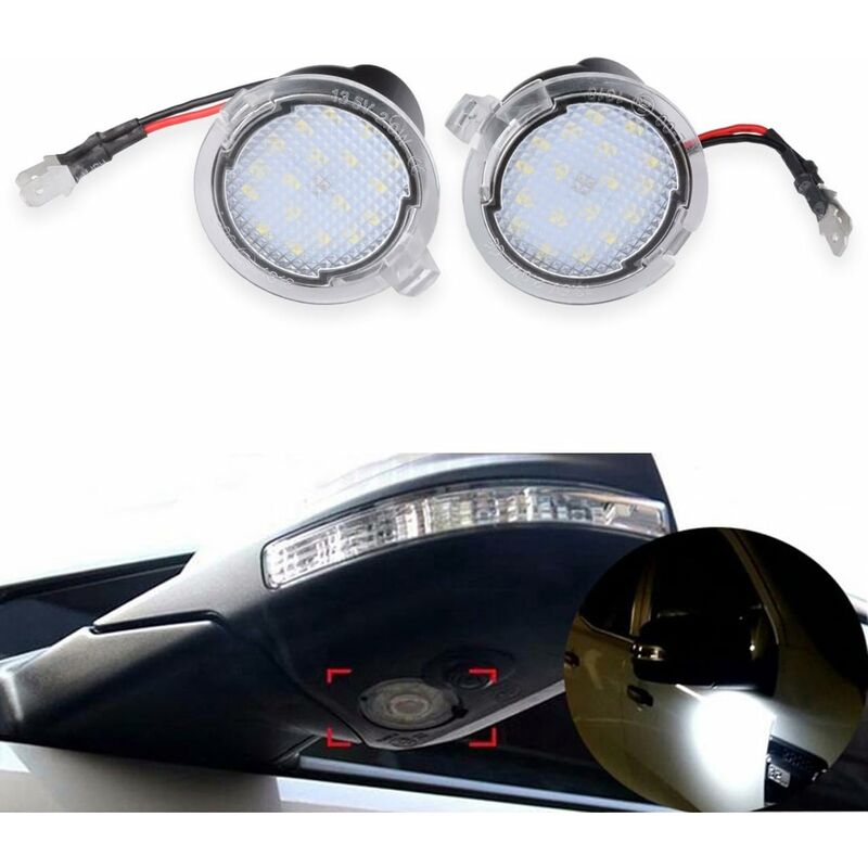 Miroir de phare de moto à LED, 2 pièces, phare antibrouillard de conduite,  avec interrupteur 1 pièce - AliExpress