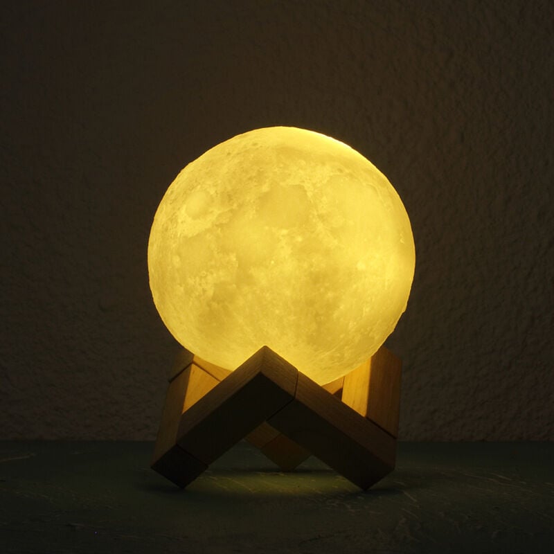 Lampe de chevet, Veilleuse Tactile Pleine Lune Lampe 3D LED illusion, Idée  cadeau Noël anniversaire garçon et fille Lampe de nuit chambre d'enfant ou
