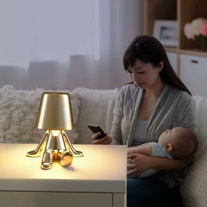 Amdohai Lampe de Table sans Fil Lampe de Bureau LED Rechargeable par USB  avec Commande Tactile Dimmable 3 Couleurs de Lumière Lampe de Chevet Lampe  de Lecture pour Bars Restaurants Café 