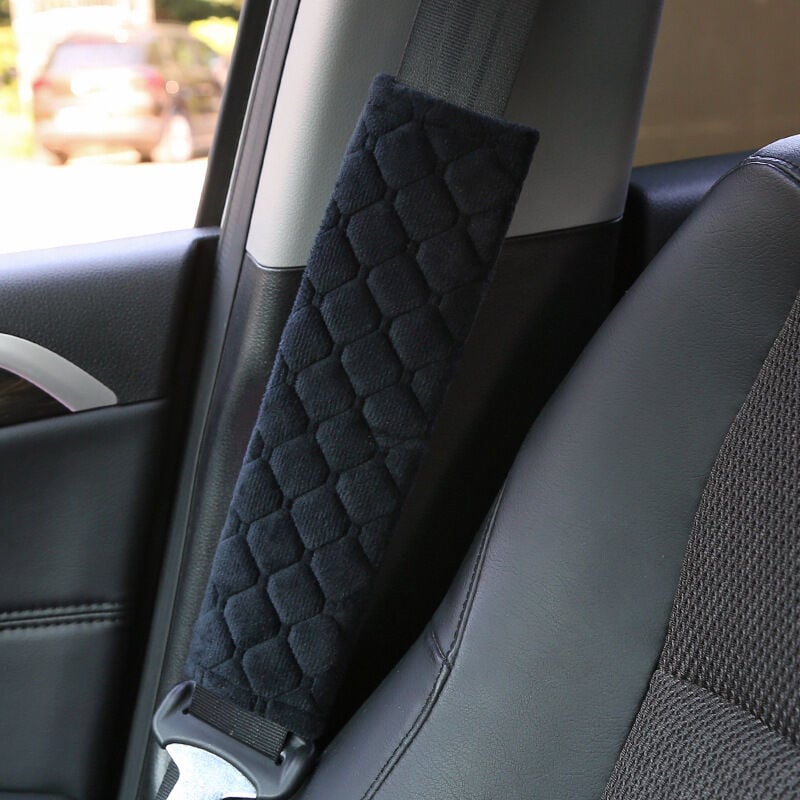 2 pièces ceinture de sécurité voiture couverture peluche ceinture