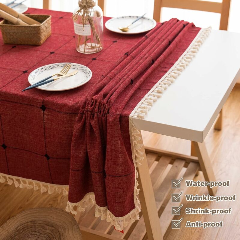 1 pièce Nappe en tissu, nappe rectangulaire en dentelle blanche moderne  pour table, Mode en ligne