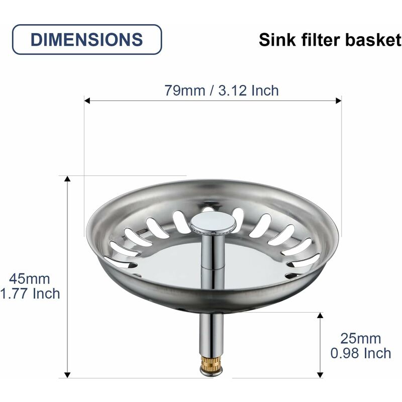 Boule à thé inox avec chaînette tamis diamètre 45mm