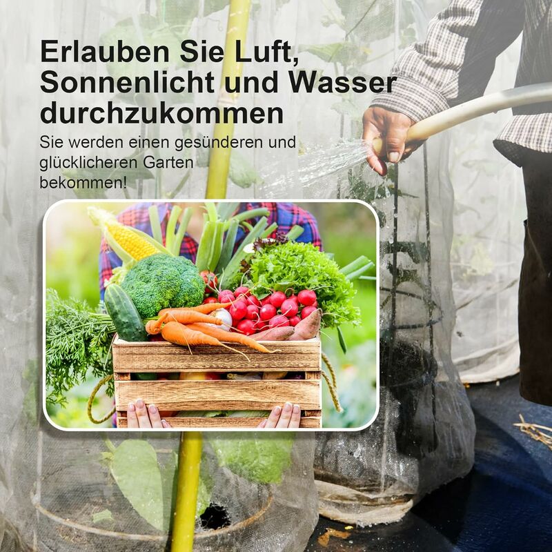 Filets de jardin, filet de légumes, filet anti-insectes de 3 x 6 m