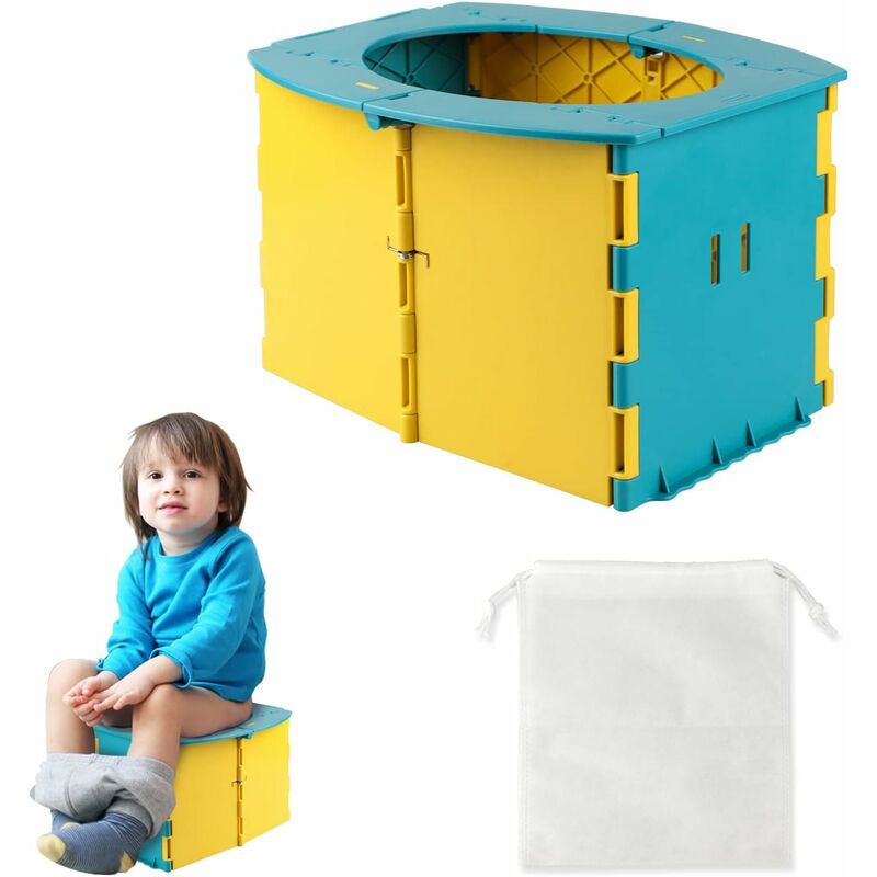 Siège de toilette échelle avec marches WC siège pot Entraîneur de bébé  enfant FR (Bleu-Jaune)
