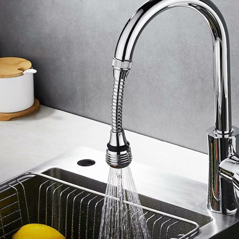 Aérateur de robinet Flexible mobile, pomme de douche diffuseur buse  rotative réglable Booster robinet accessoires de cuisine - AliExpress