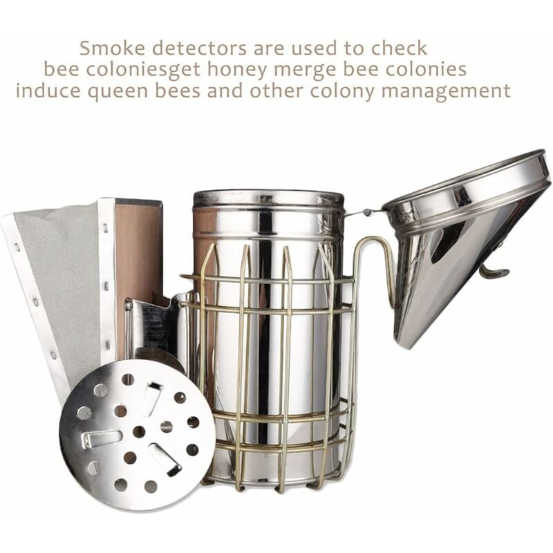 Apiculture Outil, 8pcs Acier Inoxydable Hive Fumoir, Apiculture Apicultura  Bee Keeping Tools équipement Accessoire Déplafonnement