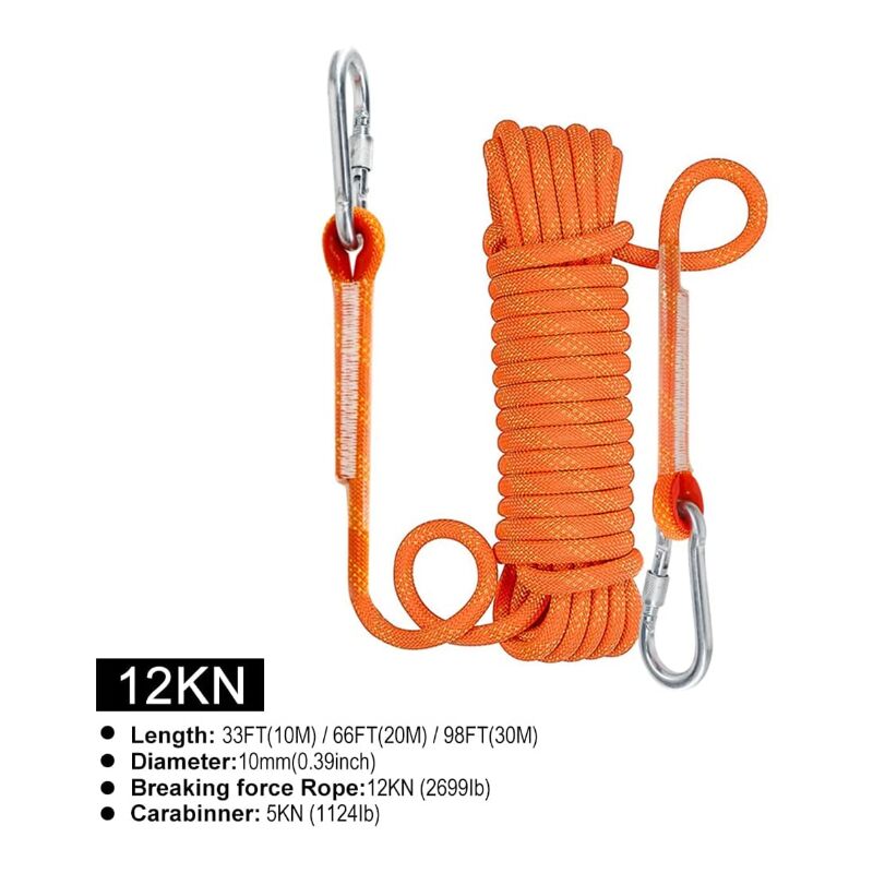 Cordon d'accessoire de corde d'escalade statique (10m) Équipement d'escalade  sur glace de corde Corde