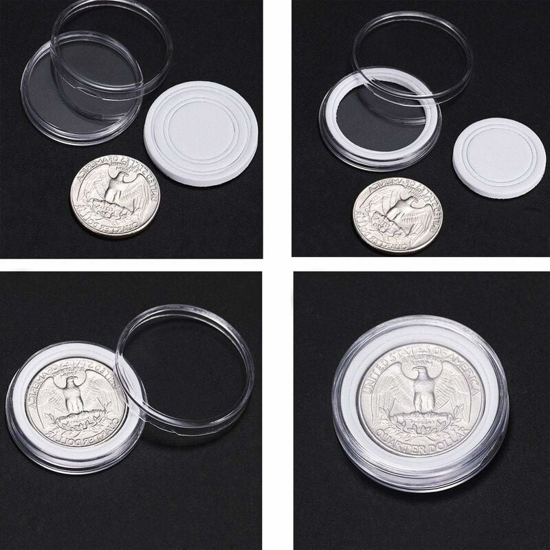 Capsules de monnaie récipient rond en plastique porte-monnaie