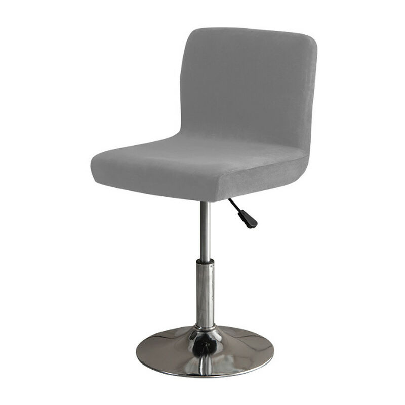 Housse de chaise,Housse de tabouret de bar Couleur de gris lot de 4 FUIENKO