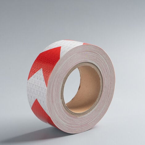 Ruban Rubaplast® rubalise rouge et blanc sur flasque 50 mm x 500 m