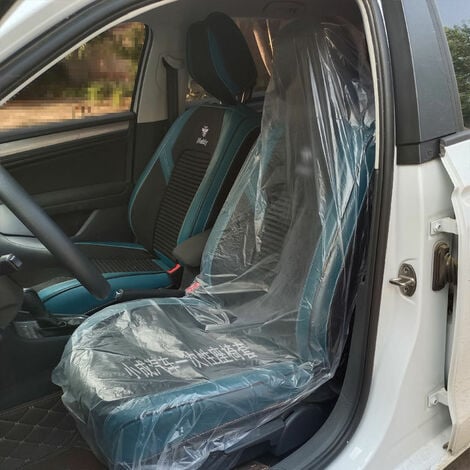Housse de siège de voiture en plastique transparent jetable - 100