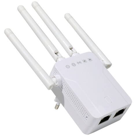 Blanc Répéteur WiFi Amplificateur WiFi , WiFi Extender jusqu'à 120㎡, répéteur  wifi puissant avec un