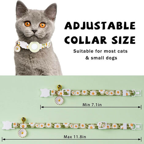 Airtag Collier pour Chat, Réfléchissant Collier pour Chat avec Boucle de  Sécurité, avec Support Airtag étanche pour Chaton et Chiot, Réglable 20-33  cm (Orange) : : Animalerie