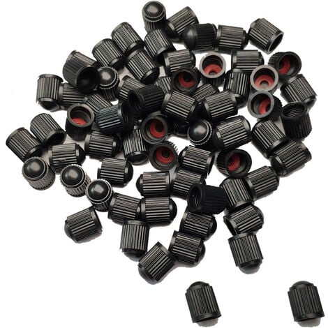 Lot de 50 bouchons de valve de pneu en plastique avec joint d'étanchéité  pour SUV