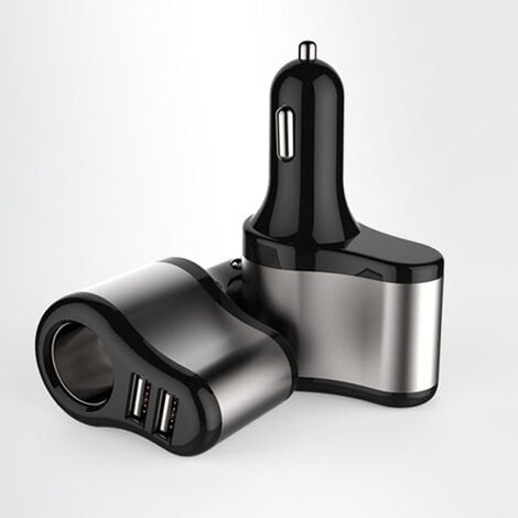 Chargeur Voiture iPhone avec 2x Câble Lightning [Certifié Apple  MFi],Chargeur Allume Cigare USB Rapide 2.4A Adaptateur Prise Allume Cigare  USB