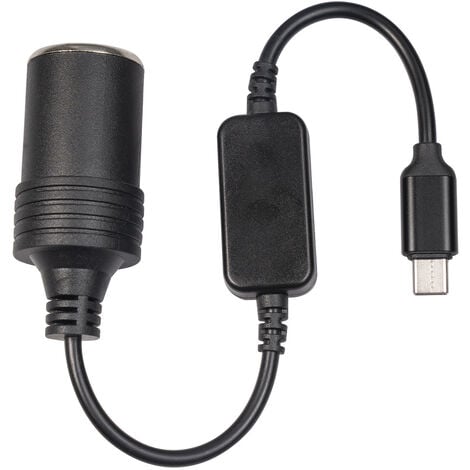Lot 1 Convertisseur de Câble USB A mâle vers Allume-cigare Femelle 12V,  Voiture Femelle Convertisseur, Voiture Cigarette Allume Socket Pour GPS  E-Chien