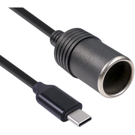 Lot 1 Convertisseur de Câble USB A mâle vers Allume-cigare Femelle 12V, Voiture  Femelle Convertisseur