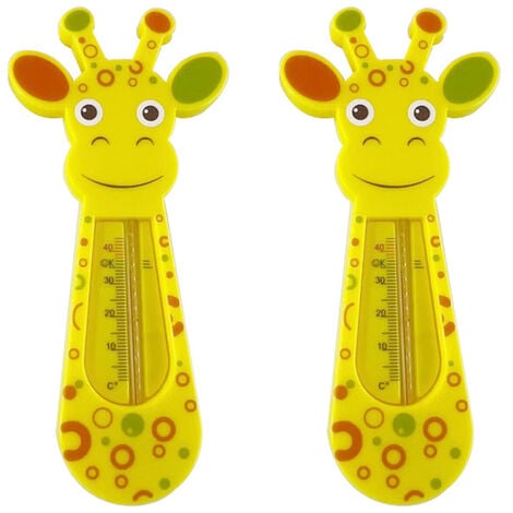 2 Thermomètre de bain flottant pour bébé Motif girafe