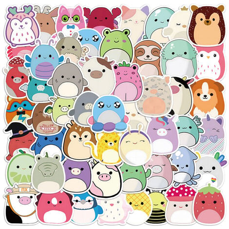 100 pcs Kawaii Fun Animaux Stickers, Jolie Autocollant pour Adultes Ado  Enfants, Imperméable Vinyle Sticker pour