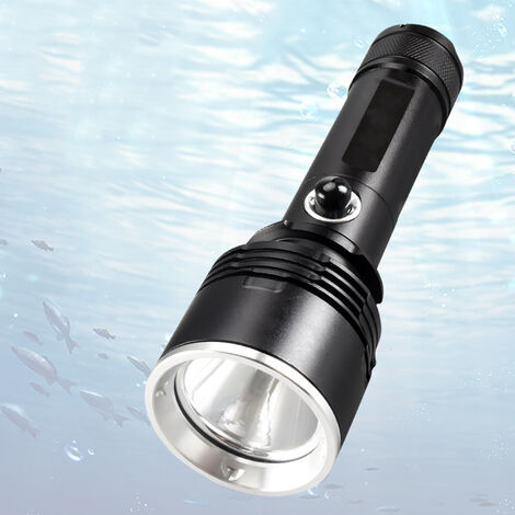 Lampe de plongée 10000 lumens, XHP50.2 LED torche sous-marine, torche de  plongée super lumineuse