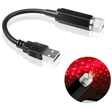 1 Pièces Projecteur USB Star Light, Lumières d'Ambiance Auto LED Toit  Atmosphère Lumière Projecteur étoilé