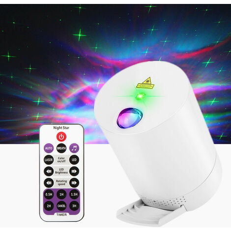 Projecteur étoilé à LED, projecteur de lumière de nuit Nebula, lumière  Ocean Wave Galaxy avec télécommande, avec vitesse réglable
