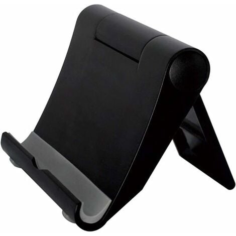 Noir Support Telephone Bureau Portable Noir Pose Téléphone Pliable 360°  Porte Smartphone Ajustable pour iPhone