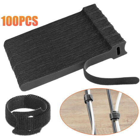 Attache Cable Velcro (100 pièces) - Attache Cables Scratch