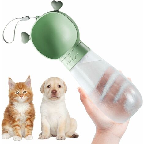 Bouteille d'eau de voyage portable pour chien avec gamelle pour