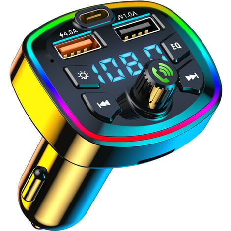 Transmetteur FM sans fil Bluetooth 5.0 voiture Chargeur USB MP3