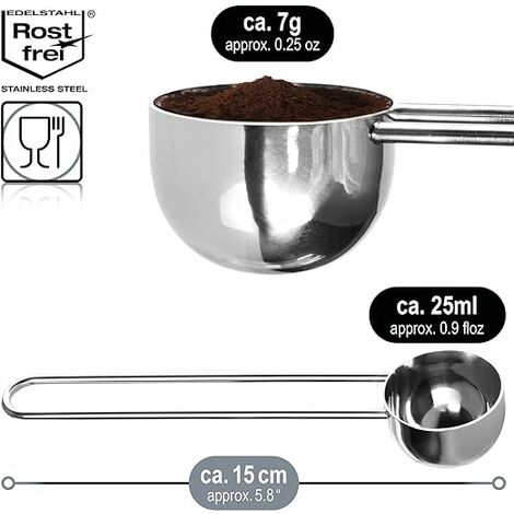 3x Cuillères à café en acier inoxydable - cuillères à mesurer pour thé, café,  cappuccino, cacao et