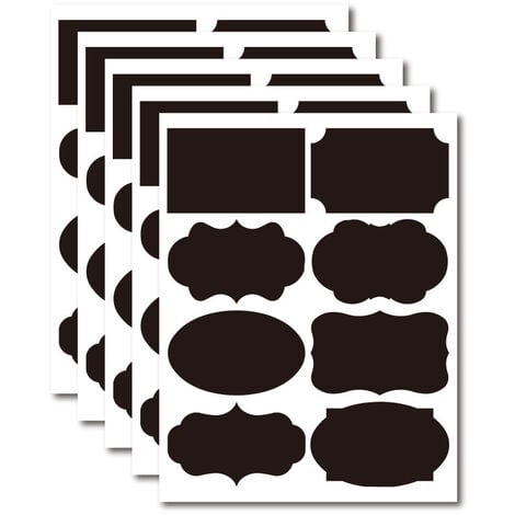 Etiquettes autocollantes bocaux, 64PCS - Etiquettes pour tableau noir