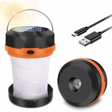 Blue Dream Lampe De Camping, Lanterne Portable Rechargeable USB, Mini Lampe  de Poche Ppable 3 Modes