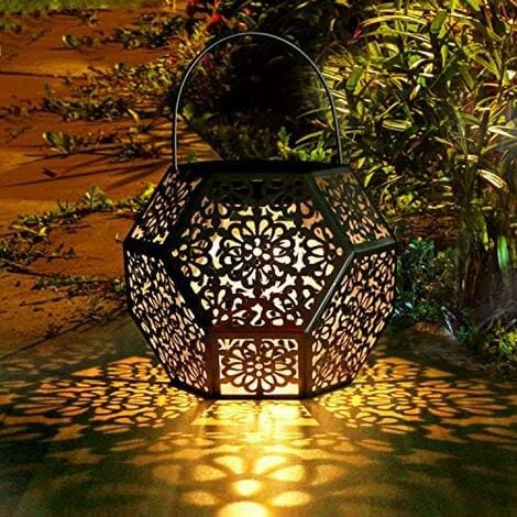 Solaire LED Lanterne Jardin Luminaire Extérieur Balcon Table Lampe