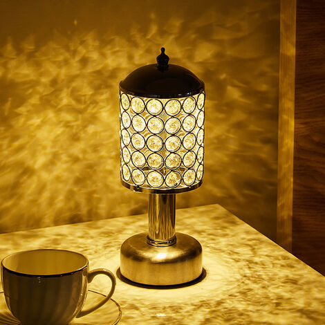 Lampe de Table en diamant en acrylique, lumière de décoration pour Bar  chambre à coucher chevet café cristal LED lampe de nuit de bureau /  Eclairage fantaisie