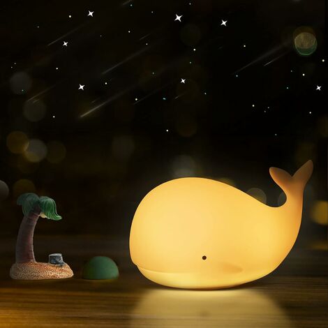 pour enfants - Veilleuse baleine en silicone LED - Veilleuse avec