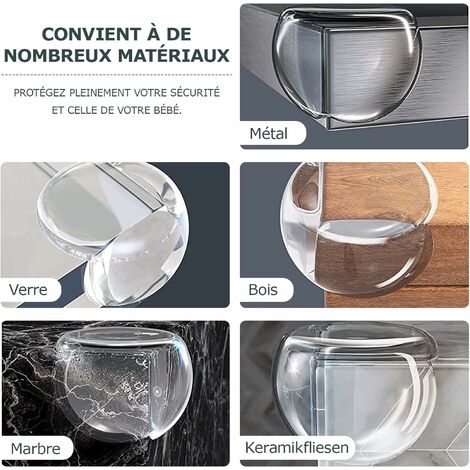 Pack de Protège-Coins en caoutchouc pour tables et meubles