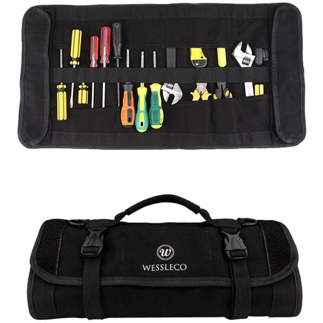 Sac à outils en toile（Sans outils）, Sac De Rangement Portable pour outils  Noir, Kit de rangement des outils de service, Kit de rangement outils